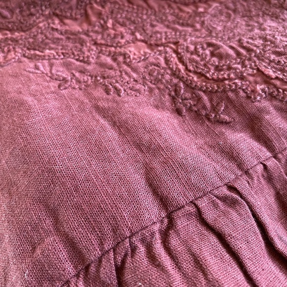 Free People NEW Embroidered Laurie short sleeve Blouse - Picture 10 of 16